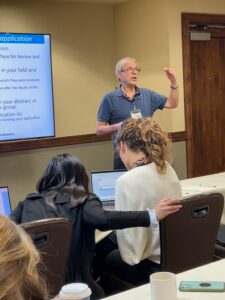 Dr. David Weinberg presents NICHD information at PRS Grant Writing Workshop.