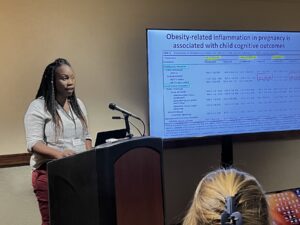 Carmen Monthe-Dreze, MD, practices her presentation during the PRS Young Investigator Grant Writing Workshop.