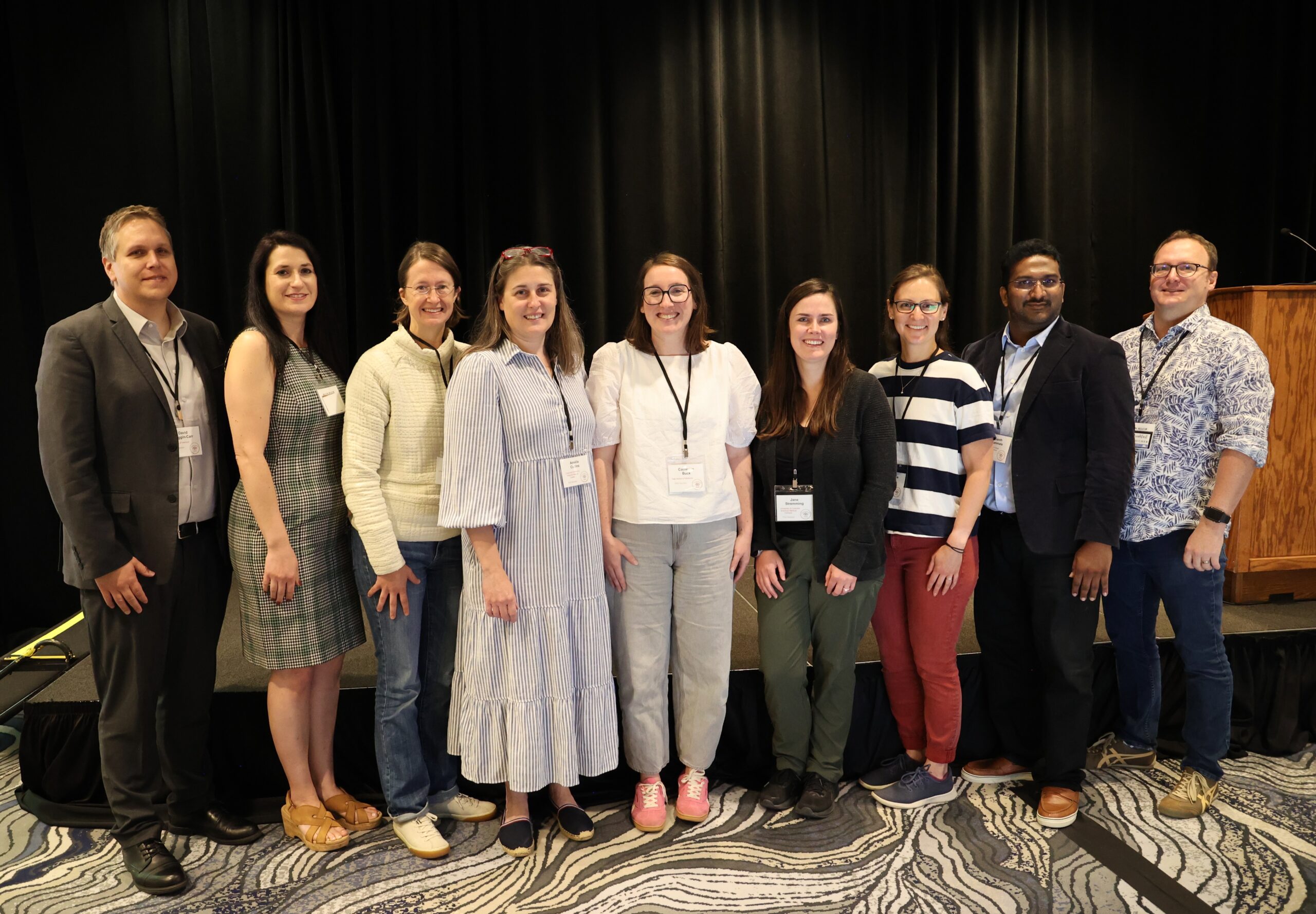 members posing during the annual meeting